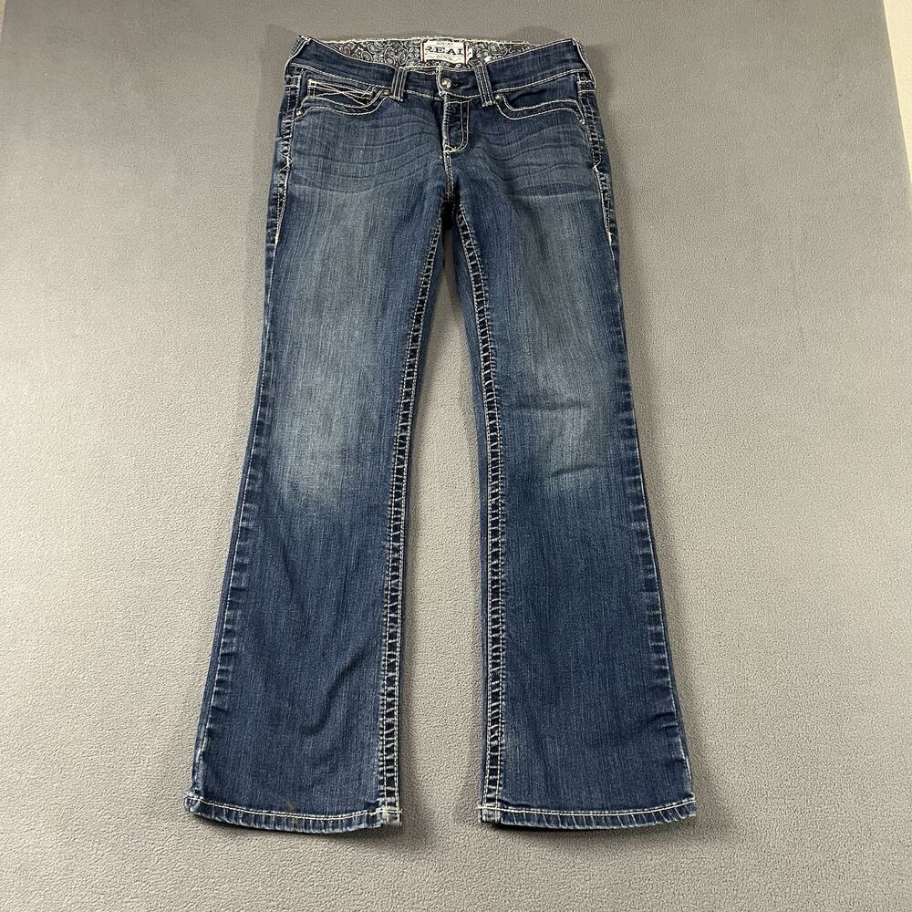 Ariat Jeans Womens Size 29s Blue Boot Cut Whipstitch Cowgirl Rodeo Western